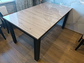 Стол обеденный Jasmin графит/дуб артизан 