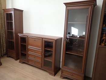 Тумба-витрина Kentaki каштан