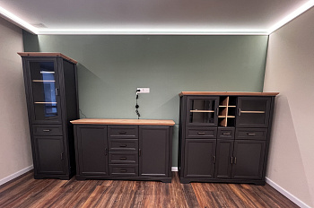 Витрина Jasmin графит/дуб артизан REG2W3D3S