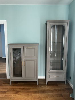 Витрина с подсветкой Classic глиняный серый REG1W1SZK