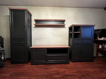 Тумба под телевизор Jasmin графит/дуб артизан 