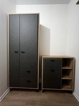 Шкаф Grace дуб наварра/графит