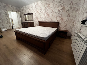 Кровать с выкатными ящиками Kentaki каштан