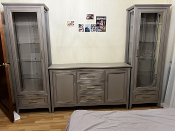 Витрина с подсветкой Classic глиняный серый REG1W1SZK