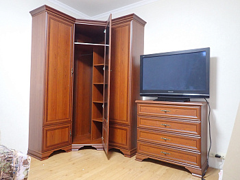 Шкаф с зеркалом угловой Kentaki каштан